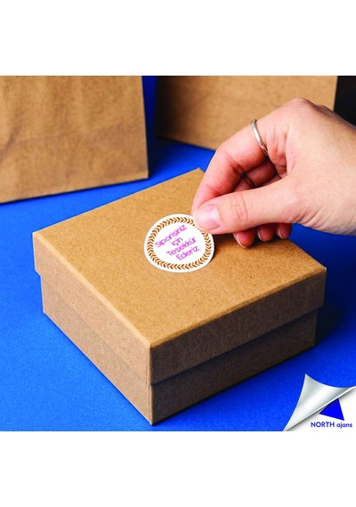 Sipariş Paketi Etiketi Sticker 2,5cm 40 Adet Baskes Model 17