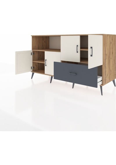 Kronos Konsol 4 Raflı Tek Çekmeceli 4 Kapaklı 176x59x99 Çam-aytaş Çam-aytaşı/antrasit Kronos Konsol 4 Raflı Tek Çekmeceli 4 Kapaklı 176x59x99 Çam-aytaş Çam-aytaşı/antrasit