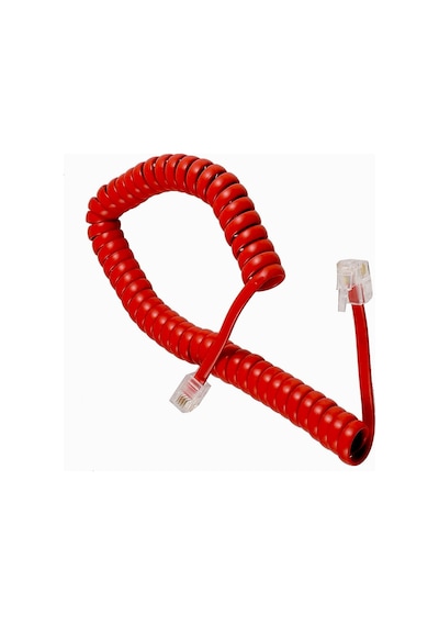 Telefon Spiral Kablo Kırmızı