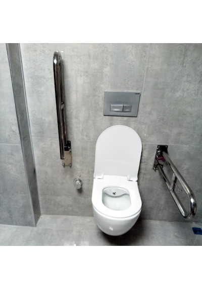 Engelli Tutunma Barı Tuvalet Kağıtlıklı Banyo Wc Paslanmaz Mat Sa