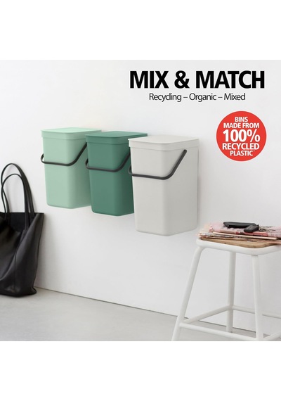 Sort & Go Çöp Kovası - 3l, Yeşim Yeşili
