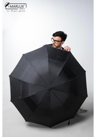 Marlux Siyah Çift Katlı Protokol Unisex Şemsiye M21mar207ckr001 Siyah