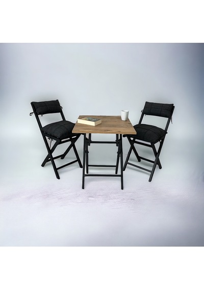 Modern Style Home Balkon Bahçe Mutfak 3'lü Bistro Set Katlanır 2 Sandalye 1 Masa Antrasit Modern Style Home Balkon Bahçe Mutfak 3'lü Bistro Set Katlanır 2 Sandalye 1 Masa Antrasit