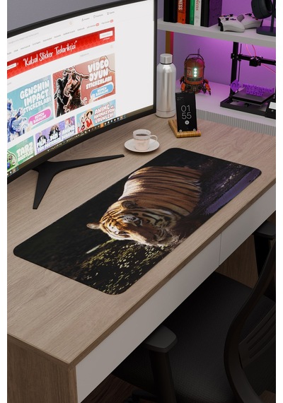 Karadeniz Kaplanı Kaymaz Dikişli Kauçuk Oyuncu Mousepad V5 - 70x30 Xl Gaming Mouse Pad Fare Altlığı