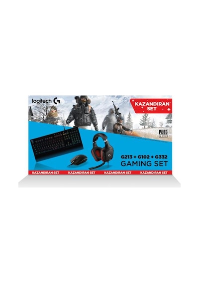 Logitech G213 Klavye + G332 Kulaklık + G102 Lightsync Mouse Oyuncu Set