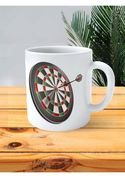 Dart Baskılı Kupa Bardak Kişiye Özel Model 8 Çok Renkli