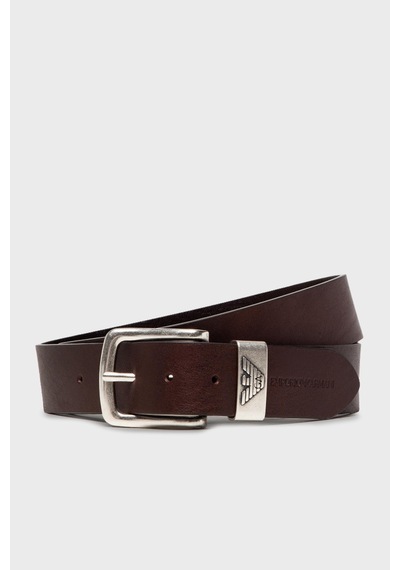 Emporio Armani Logolu Hakiki Deri Kemer Erkek Kemer Y4s201 Ydd6g 80005 Kahve
