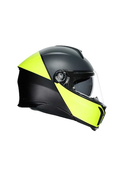 Agv Tourmodular Multi Balanca Çene Açılır Kask Sarı - Mat Siyah