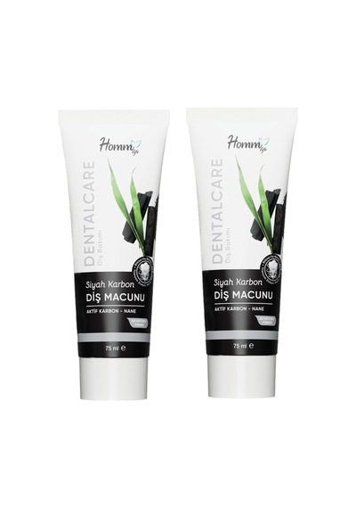 Homm Life Siyah Karbon Diş Macunu 75 Ml - 2 Adet Beyazlatma