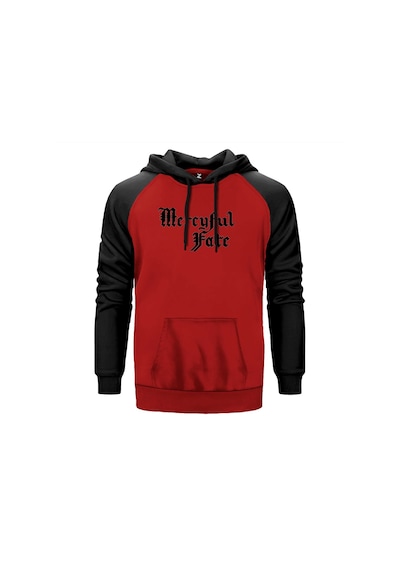 Mercyful Fate Logo Text Kırmızı Renk Reglan Kol Sweatshirt Kırmızı