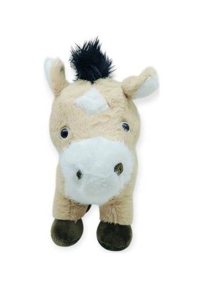 Peluş Hayvanlar Sesli 30 Cm At - Bej