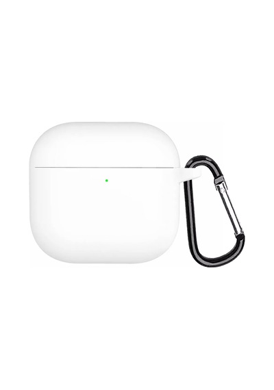 Microsonic Apple Uyumlu AirPods 4 Kılıf Askılı Mat Silikon Beyaz