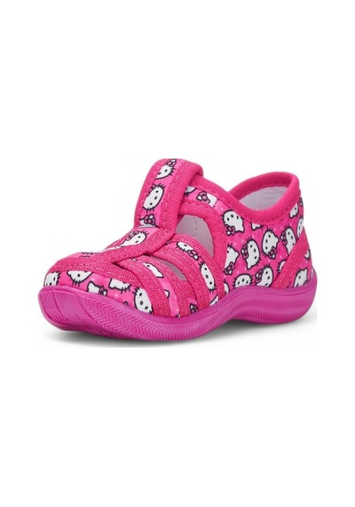 Hello Kitty 588 Kız Çocuk Kaymaz Taban Panduf Fuşya