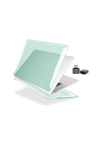 Açık Yeşil Macbook Air 13 İnç M1 Kılıf Kristal Parlak İz Yapmaz A2337 A2179 A1932 Uyumlu Sert Kapak