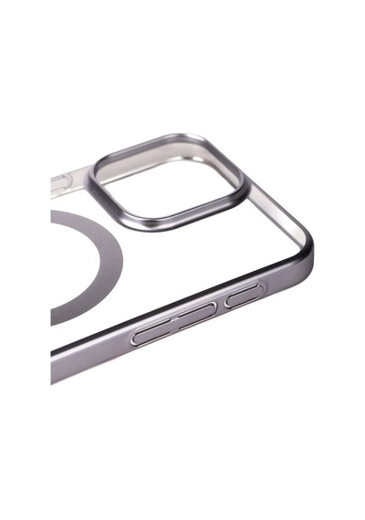 Zeyline Apple Uyumlu iPhone 15 Pro Wireless Şarj Özellikli Sert Pc Zore Mat Riksos Magsafe Kapak-gri