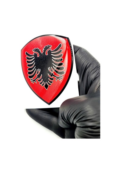 Damla Sticker Arnavutluk Bayrağı Arma Sticker Damla 1 Adet