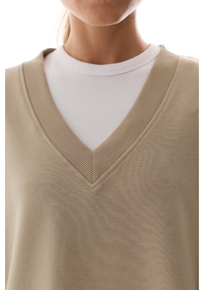 Penti Bej Geniş V Yakalı Sweatshirt