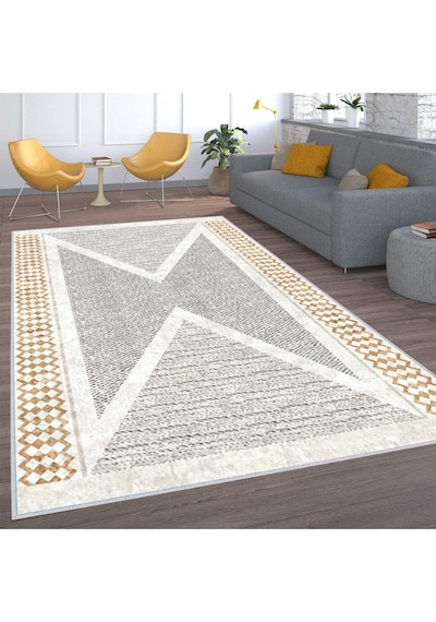 Rovigo Home Dijital Baskı Yıkanabilir Kaymaz Taban Salon Halısı RVG1569-HT170 Çok Renkli