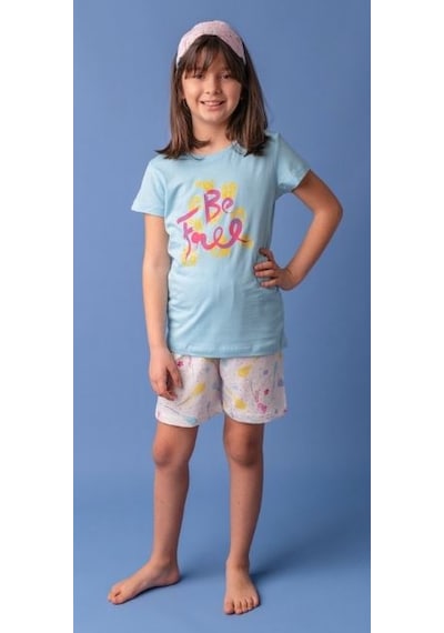 Zeyland Kız Çocuk Pijama Takımı - Zeyland - Mavi - 5 Yaş - 211z-mavi-5 Yaş