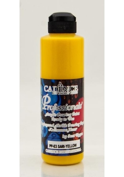Cadence Profesyonel Hazır Pouring Boya Pp03 Sarı 250Ml