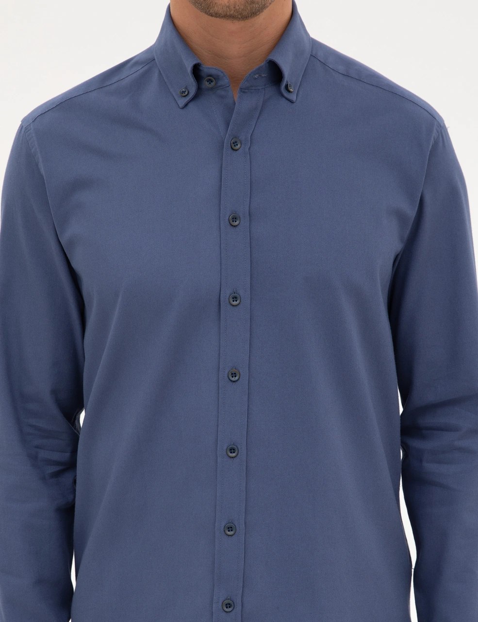 Pierre Cardin Erkek İndigo Gömlek Desenli 50311308-vr028 Indigo