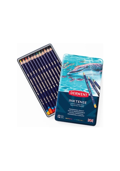 Derwent Inktense Suluboya Kalemi 12'li Teneke Kutu