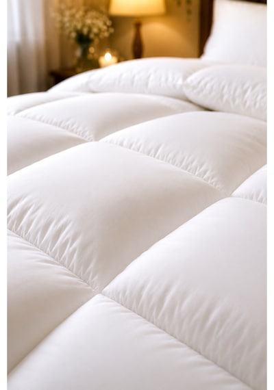 Luxesleep Çift Kişilik Microfiber Yorgan Sıcacık Ultra Yumuşak Kuş Tüyü Hissi Beyaz