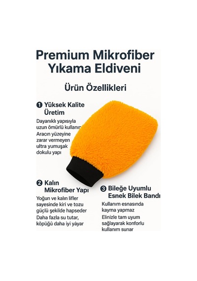 Mikrofiber Oto Araba Yıkama Kurulama Havlusu, Orta Boy Çift Katlı Araç Kurutma Ve Torpido Silme Bezi Turuncu
