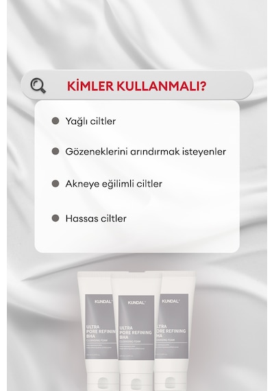 Gözenek Arındırıcı Bha İçeren Temizleme Köpüğü Kundal Ultra Pore Refining Bha Cleansing Foam 155ml