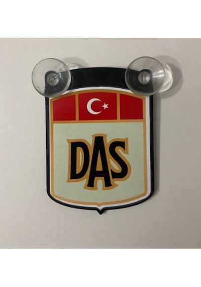 Etiketçilere Özel Türkiye Das Harfi Cam Süsü Pleksi Vantuzlu Arma 10x7,5
