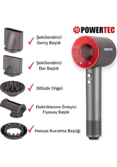 Powertec TR3333 Plazma Dijital Saç Kurutma Makinesi