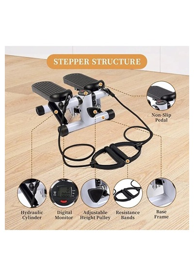 Mini Stepper - Sporcu Egzersiz Aleti - Kaymaz Pedallı Kondisyon Aleti - Adım Atma Yağ Yakma Aleti