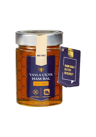 Metro Premium Bitlis Balı 450 G - Doğal Yayla Çiçek Ham Bal Tarı