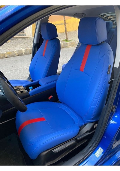 Honda Fc5 Arka Sırt 2+1 Arka Sırt Kolcaklı Model Komple Mavi Deri Uyumlu