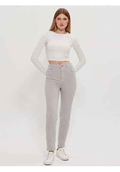 Ltb Dores Slım Mom Jean Pantolon 010095139415579 55243 010095139415579_55243 Açık Gri