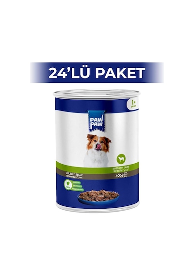 Paw Paw Jelly Kuzu Etli Yetişkin Köpek Konserve Maması 24 x 400 G