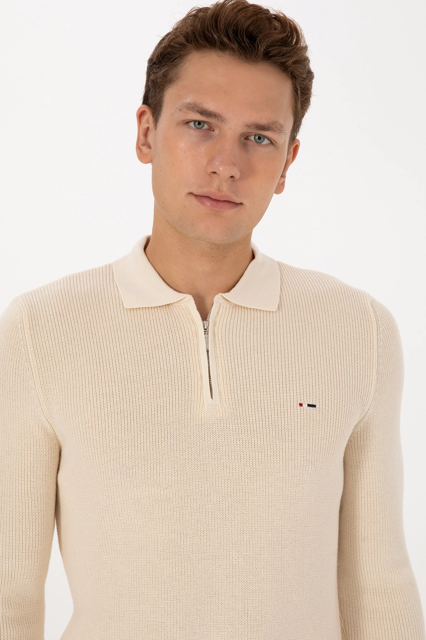 U.s. Polo Assn. Erkek Krem Kazak /triko 50313685-vr071 KREM