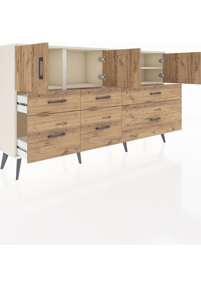 Arges Konsol 4 Raflı 6 Çekmeceli 4 Kapaklı 176x30x99 Aytaşı-çam Atlas Çam - Aytası Arges Konsol 4 Raflı 6 Çekmeceli 4 Kapaklı 176x30x99 Aytaşı-çam Atlas Çam - Aytası