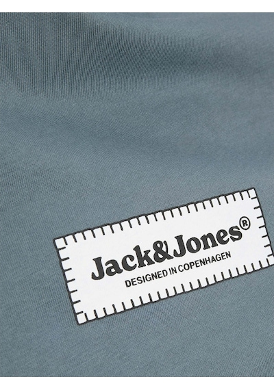 Jack & Jones Split Fakestitch Branding Erkek Gri Tişört 12273182-swr Gri