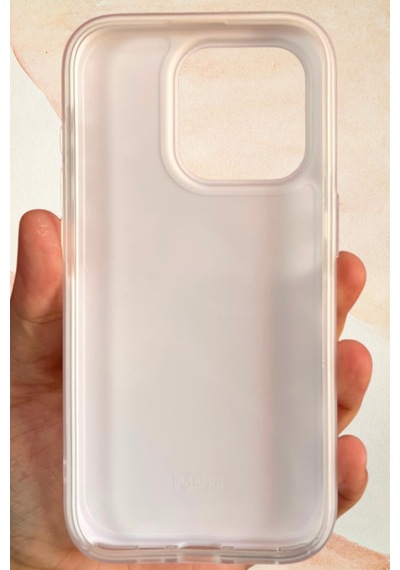 İphone 15 Pro Uyumlu İnci Işıltısı Fiyonk Taşlı Beyaz Silikon Telefon Kılıfı