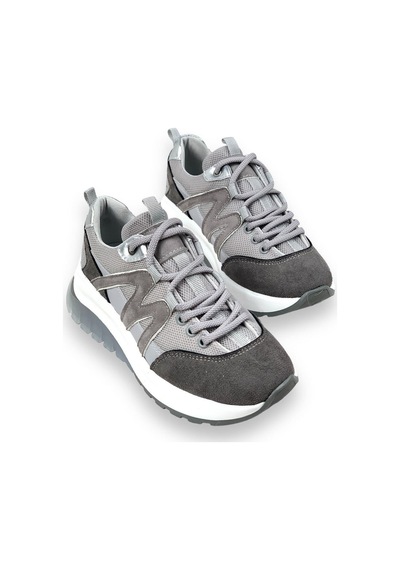 Kadın Mafy Gri Konfor Taban Günlük Yürüyüş Sneaker 4 Cm Sp130 001
