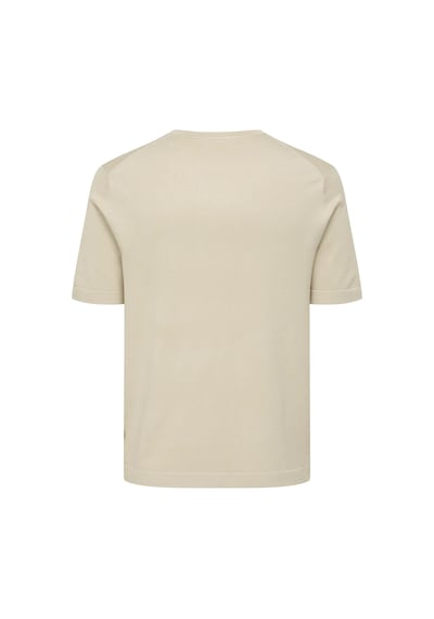 Only & Sons Erkek Yuvarlak Yaka Basic Örme T-shirt - 22022928 Bej