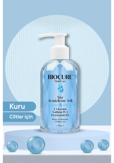 Biocure Kuru Hassas Ciltler İçin Yüz Temizleme Jeli 250 ML