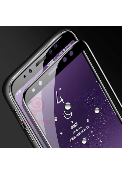 Samsung Uyumlu Galaxy A8 2018 Zore Kenarları Kırılmaya Dayanıklı Cam Ekran Koruyucu