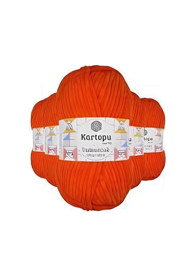 Yumurcak Kadife El Örgü İpi Turuncu K205 5 Adet