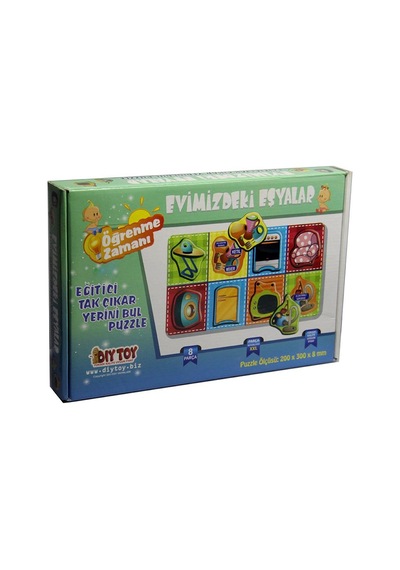 Evimizdeki Eşyalar Tak-Çıkar Eğitici Puzzle