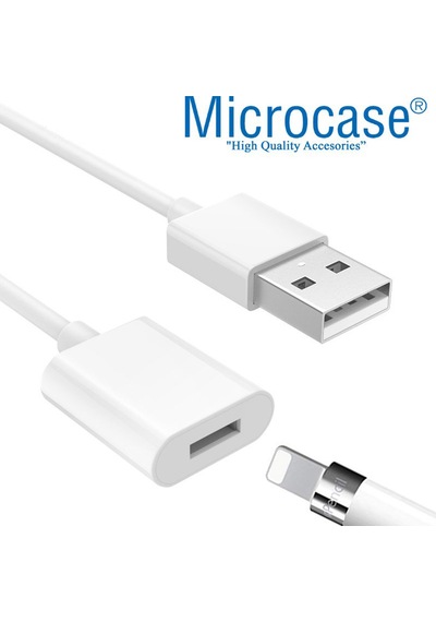 Pencil Uzatma Adaptör Kablo 8 Pin To Usb - Beyaz Al4074