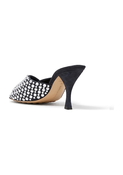 Bottega Veneta Zarif Tasarımlı Blink 80mm Topuklu Mule Terlik Mavi