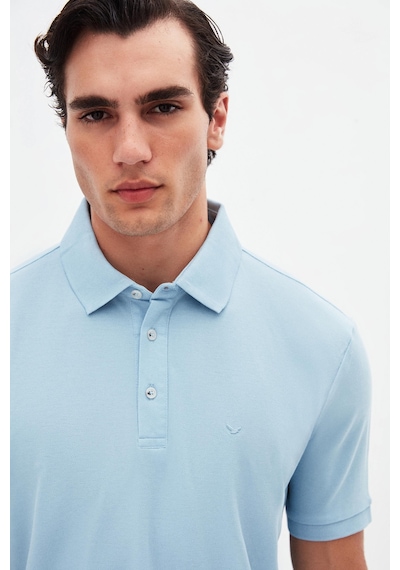 D's Damat Ds Damat Regular Fit Açık Mavi Pike Dokulu T-shirt 4hc146551001m 603922
