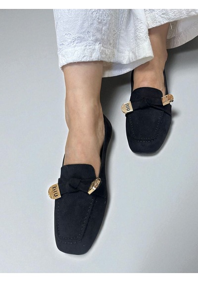 Aska Shoes Shoes Günlük Tokalı Babet 2025aska002 Siyah